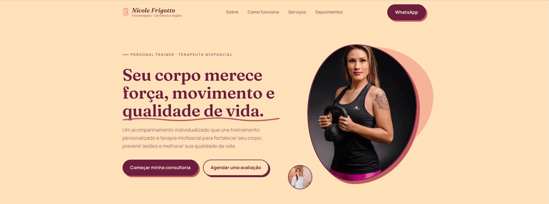 Site para personal trainer