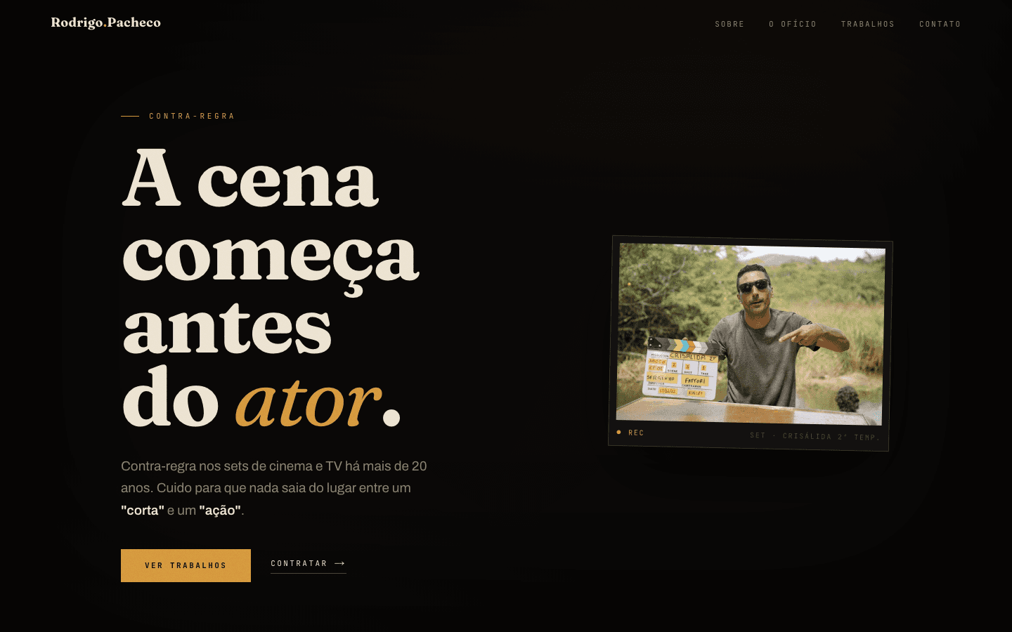 Portfólio para profissional de cinema
